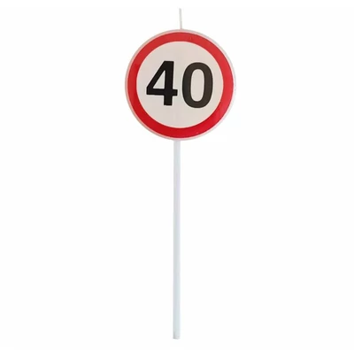 Sebességkorlátozó 40-s tábla gyertya