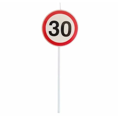 30-as sebességkorlátozó tábla gyertya