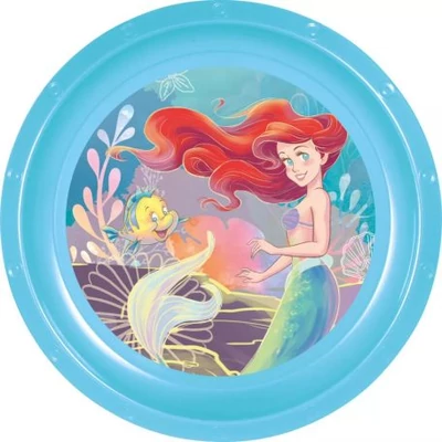 Disney kis hableányos műanyag  lapos tányér 22 cm
