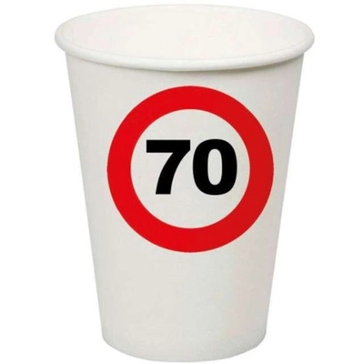 70-s sebesség korlátozós papír pohár, 8 db