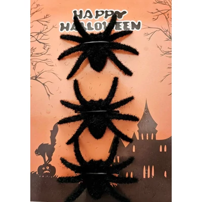 Halloween pókok, 3 db