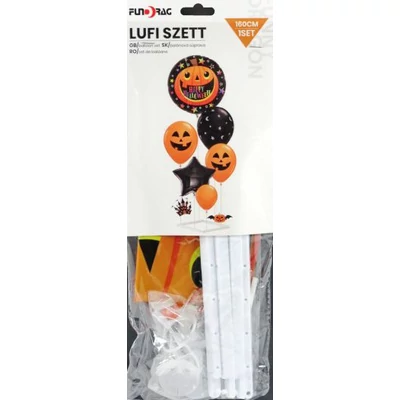 Halloween lufi szett állványon tökös