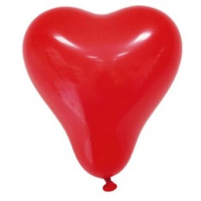 Piros szív alakú latex lufi 45 cm
