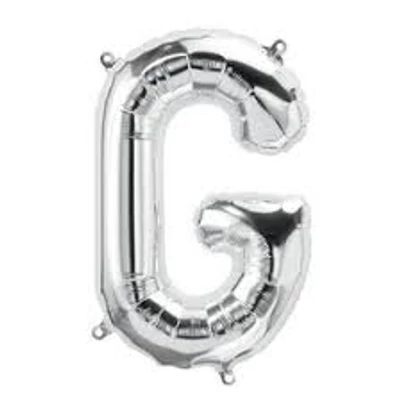 Fólia lufi"G" betű ezüst, 86 CM
