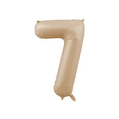 Krém színű lufi, 7 -es 105 cm
