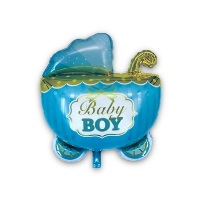  Baby boy babakocsi fólia lufi - kék színű