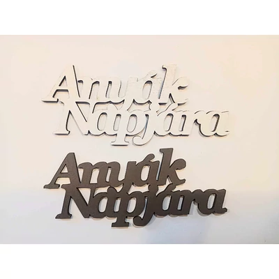 Anyák napjára fa felírat -fehér és barna színben-