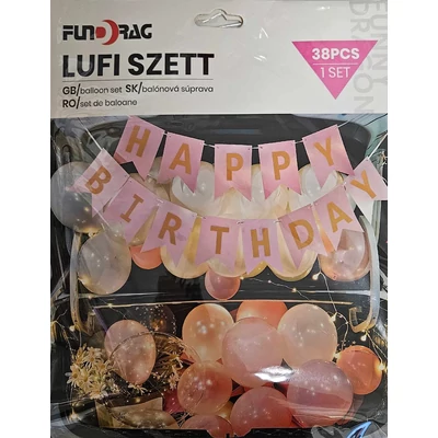 Happy Birthday  38 db -s lufi szett autóba