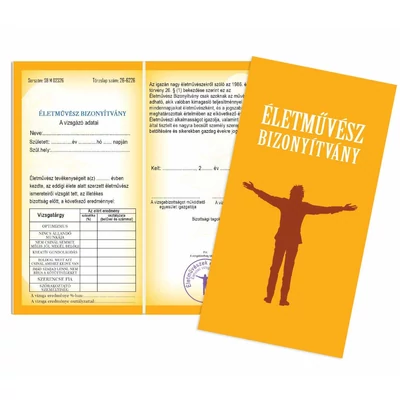 Életművész bizonyítvány
