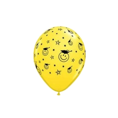 Ballagási latex lufi-smile sárga 30 cm