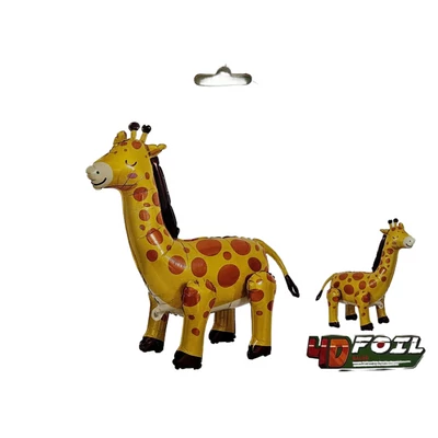 3D zsiráf fólia lufi, 71 cm