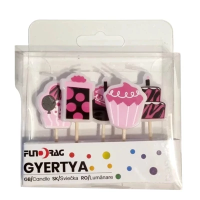 Torta  alakú gyertya  szett 4 db 