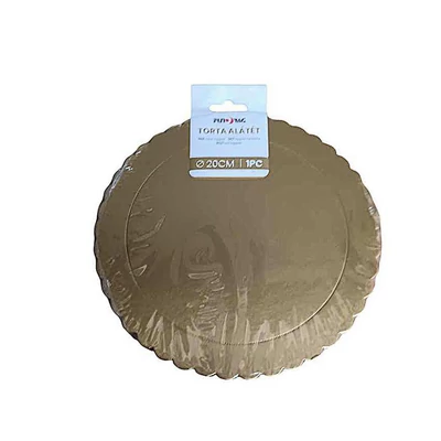 Arany színű torta alátét, 20 cm 