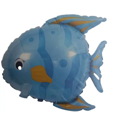 Kék színű hal fólia lufi 60,5 cm