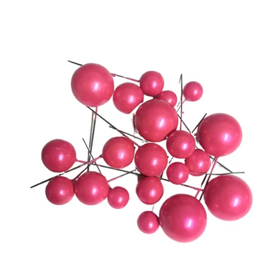 Gömb tortadísz beszúró- pink színű