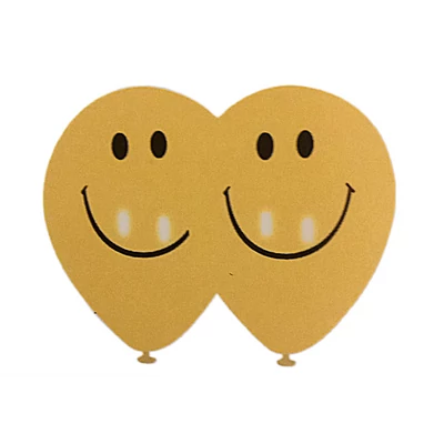 Mosolygos , smile fejes , citromsára latex lufi 5 db 