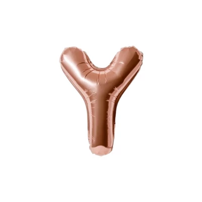 Y  betű fólia lufi, rose gold, 86 cm