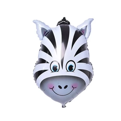 Zebra fej fólia lufi, 63 cm