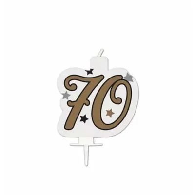 70 - as lap arany számgyertya 