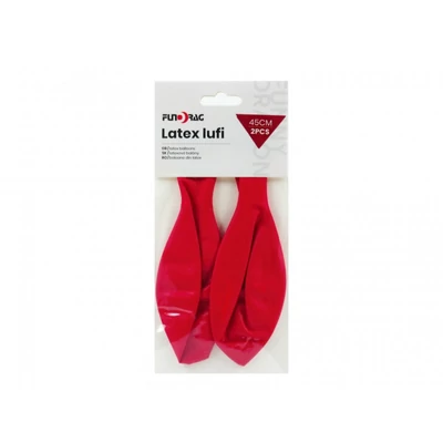 Piros latex lufi, 45 cm - 2 db 
