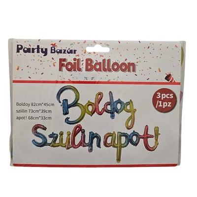 Boldog szülinapot Színátmenetes felírat fólia lufi 