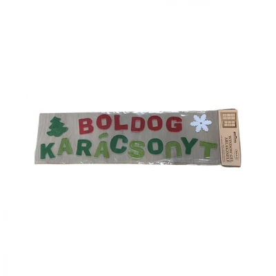 Boldog Karácsonyt ablakzselé