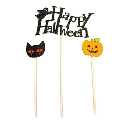 Happy Halloween, tökös macskás tortadekoráció