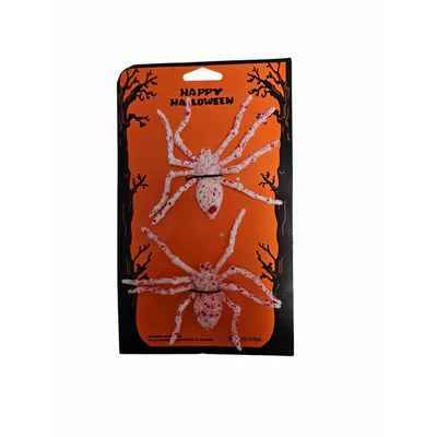 Halloween véres fehér pók, 2 db 