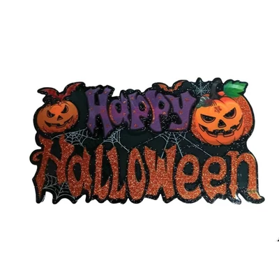 Happy Halloween tökös ledes dekoráció