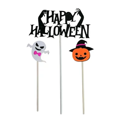 Happy Halloween - tökös, szellemes - torta dekoráció 