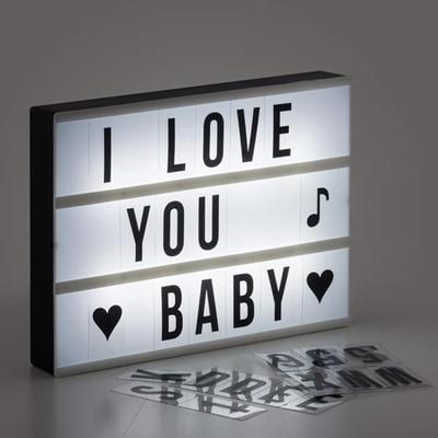 Fehér LED Light Box, világító szövegdoboz
