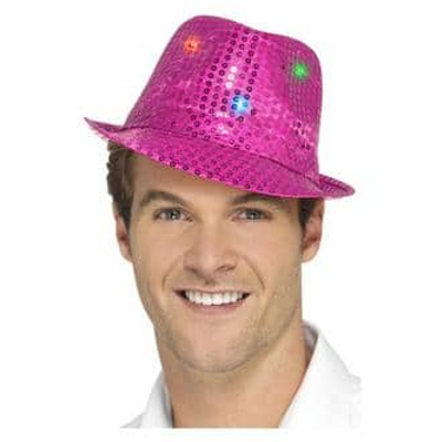 Pink glitteres világitó kalap
