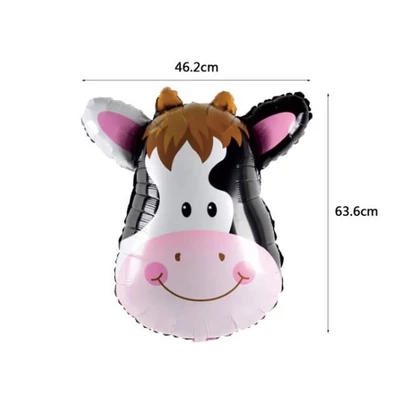 Boci fólia lufi, Mosolygós tehén fej 64 cm