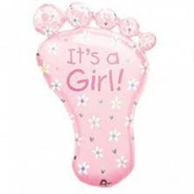 It's a girl (Foot) láb fólia lufi, 75 cm