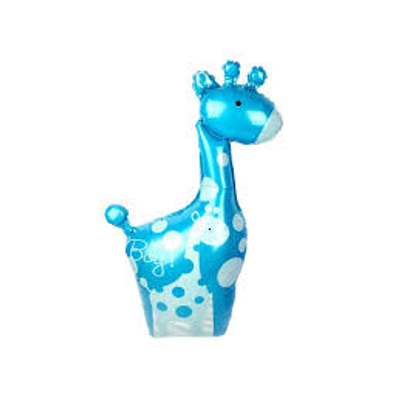 Kék zsiráf lufi, 98 cm