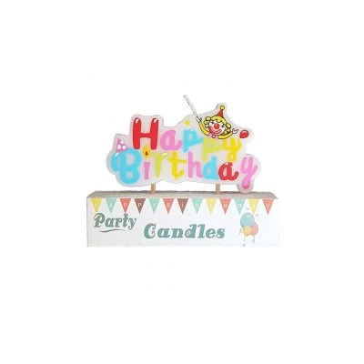 Happy Birthday lap gyertya bohóccal, 8 cm