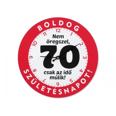 Falióra kerek 70 Boldog születésnapot