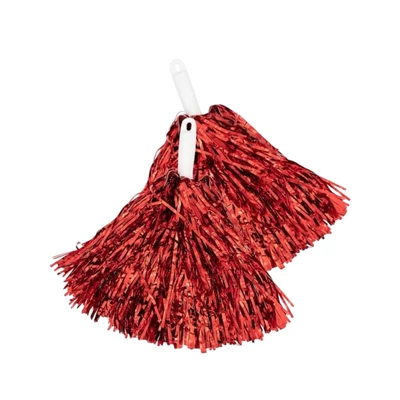 Piros pom-pom pompomány jelmezhez farsangra - 2 db