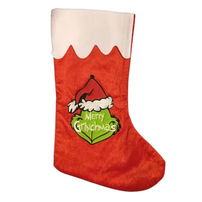 Karácsonyi csizma , piros - fehér -Grincs Merry  Grinchmas 