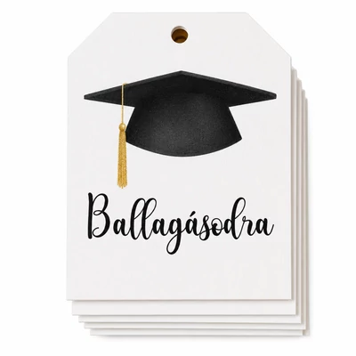 Tábla fa Biléta-talár- Ballagásodra felirattal