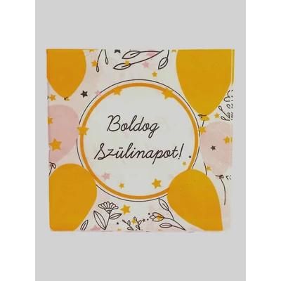 Boldog szülinapot - lufis - papír szalvéta 