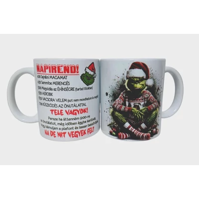Grincs bögre - egész alakos napirendes-