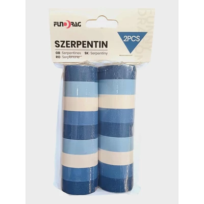 Kék fehér szerpentin papír szalag 