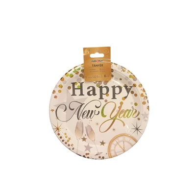 Happy New year papír tányér 