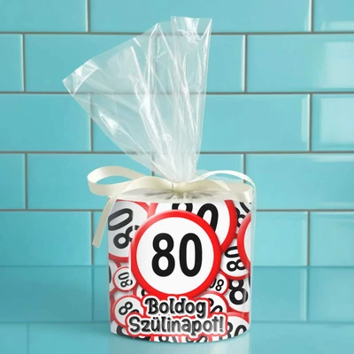 Vicces WC Papír 80. Születésnapra – Boldog Szülinapot! felirattal