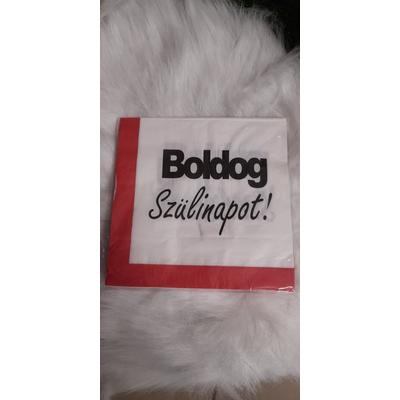 Boldog szülinapot papír SZALVÉTA,20 DB-OS,33X33 CM