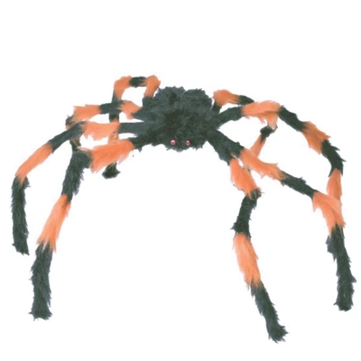 Óriás szőrös pók, fekete-narancs., 75 cm