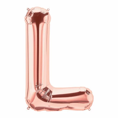 L betű fólia lufi, rose gold, 86 cm