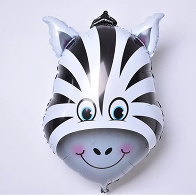 Zebra fej fólia lufi, 63 cm