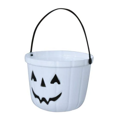 Halloween cukorkagyűjtő, sötétben világító vödör